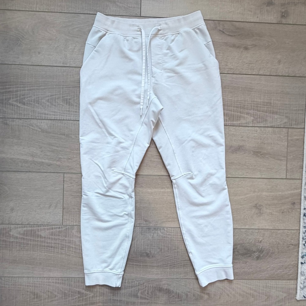 Lululemon City Sweat Jogger Mens Medium Off-White French Terry Tapered Pants
